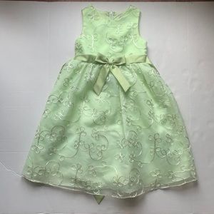 A green dress with light green flowers